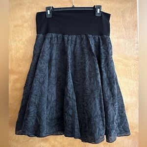 Women’s black midi skirt
